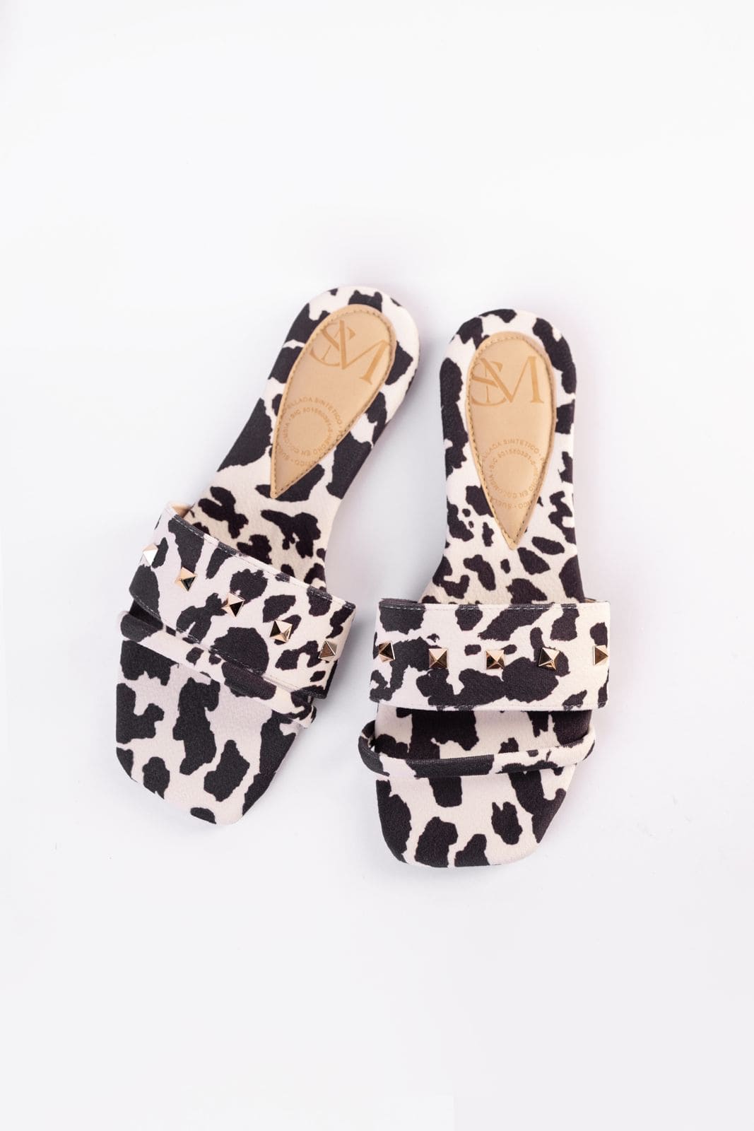SANDALIA PLANA I921 COW PRINT