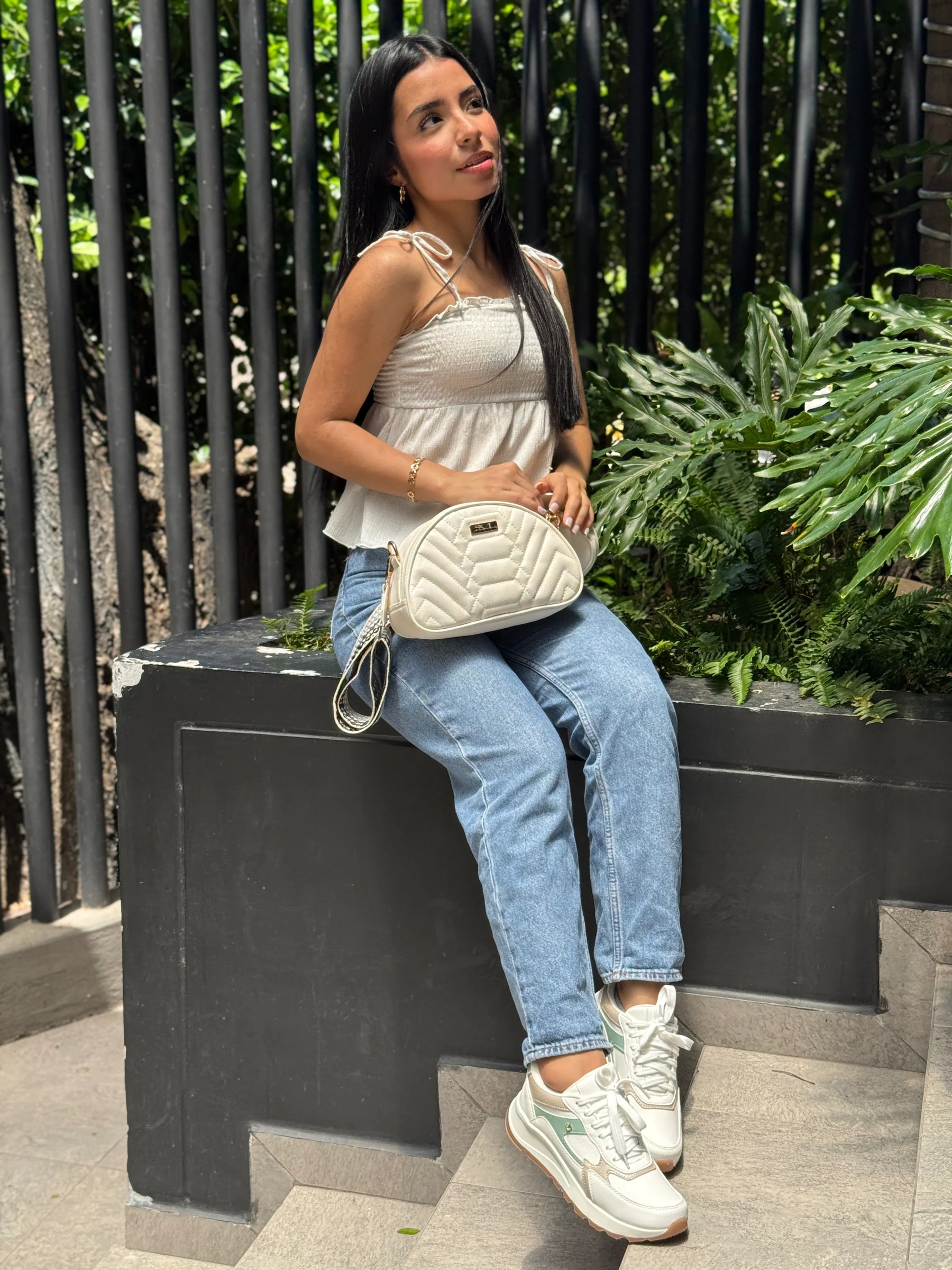 COMBO TENIS OLIVIA VERDE + BOLSO N413