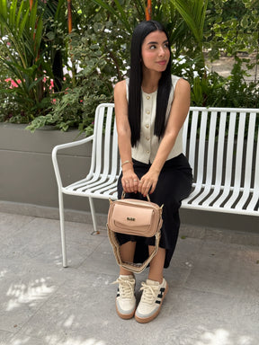 COMBO TENIS AMBAR BEIGE + BOLSO N308