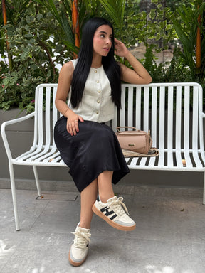 COMBO TENIS AMBAR BEIGE + BOLSO N308
