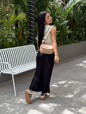 COMBO TENIS AMBAR BEIGE + BOLSO N308