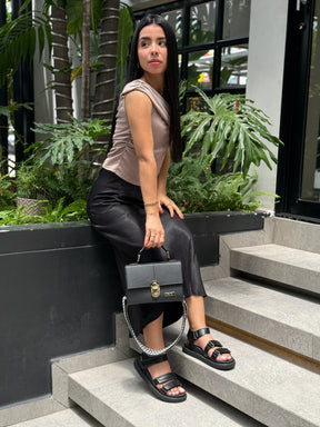 COMBO DANNA C1938 + BOLSO N409 NEGRO