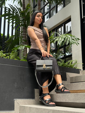 COMBO DANNA C1938 + BOLSO N409 NEGRO