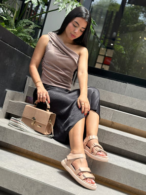 COMBO DANNA C1938 + BOLSO N409 MARFIL NEGRO