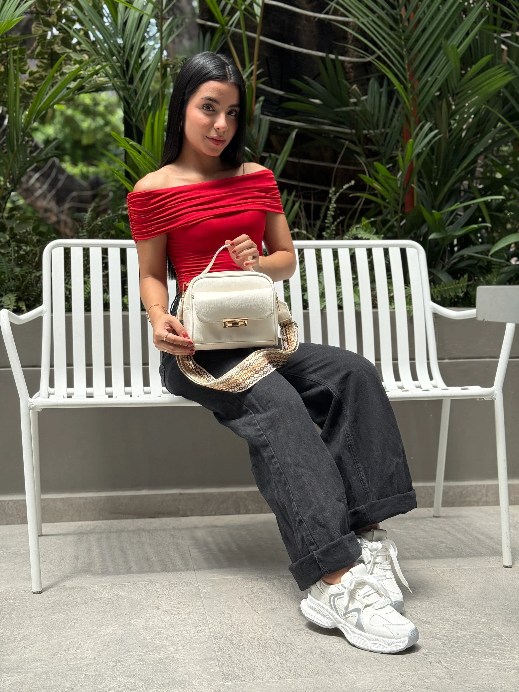 COMBO TENIS NOAH MARFIL + BOLSO N339