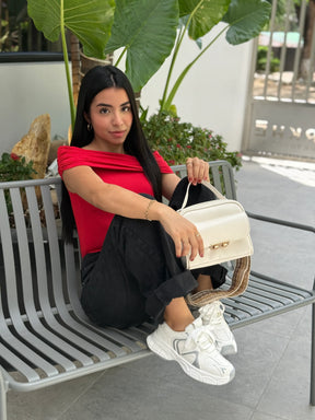 COMBO TENIS NOAH MARFIL + BOLSO N339