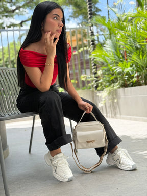 COMBO TENIS NOAH MARFIL + BOLSO N339